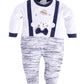 Designer Printed Full Sleeves Romper For Baby Boys NAVY