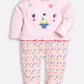 BABY GO 100% Pure Cotton Full Sleeves Rompers/Bodysuit/Sleepsuit for Baby Girl-PINK