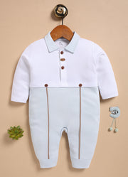 Full Sleeve Romper for Boys – Sky Blue Gentle Classic