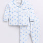 Cute Star Fish Printed Baby Boy Full Sleeve Night Suit-BLUE
