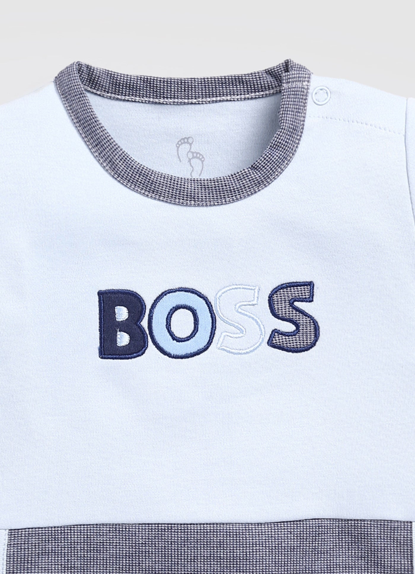 Designer Boss Baby Boy Romper-White