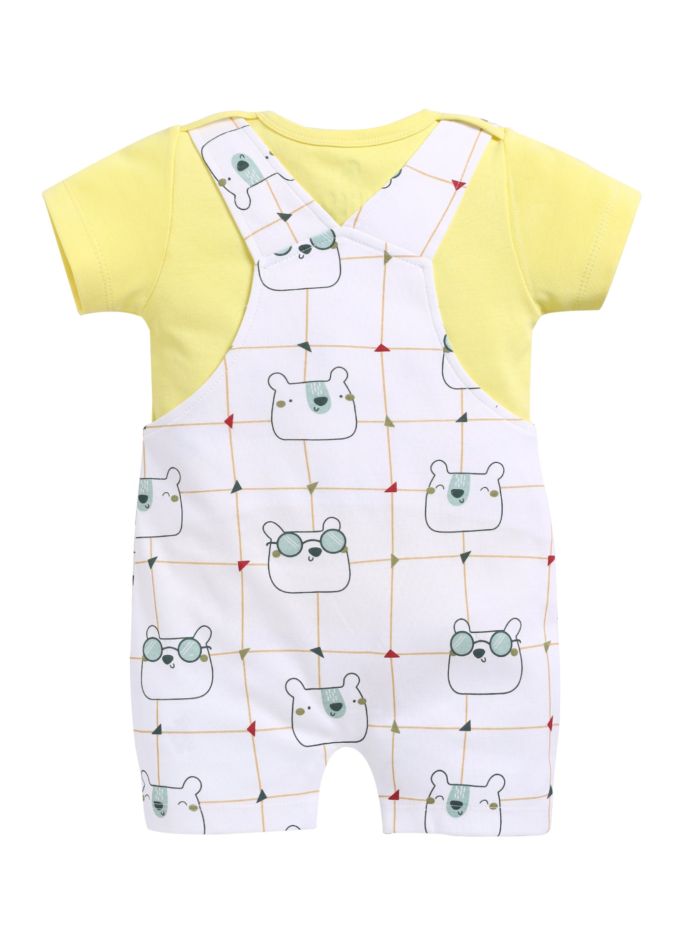 Half Sleeve Dungaree for Boys - Green