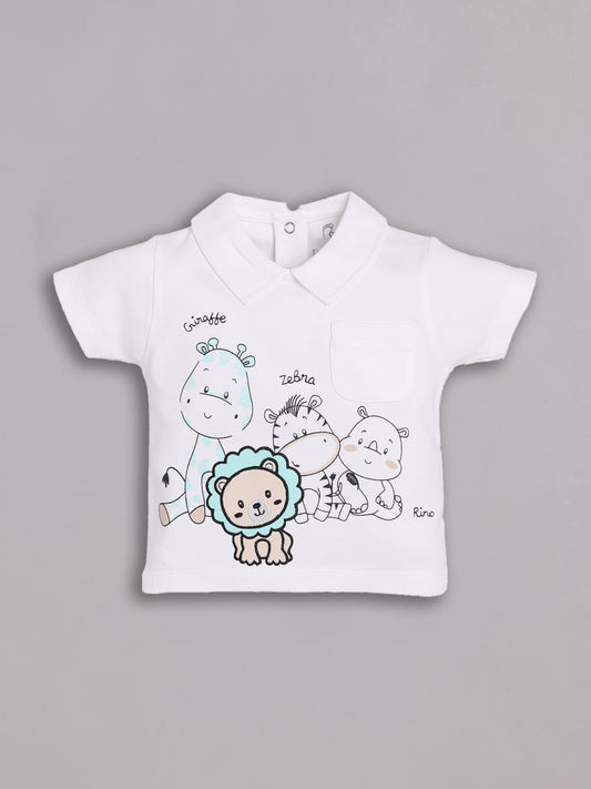 T-shirt and Shorts Set for Baby Boys 100% pure cotton-OLIVE