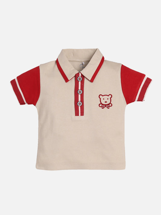 T-shirt and Shorts Set for Baby Boys 100% pure cotton-RED