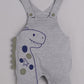 100% Pure Cotton Dungaree for Baby Boys-BEIGE