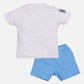 Animal printed T-Shirt Shorts set for Baby Boy-ROYAL
