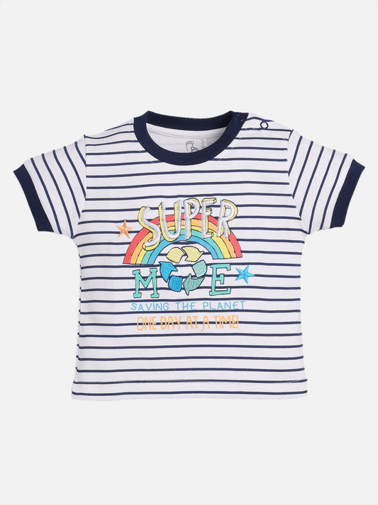 T-shirt and Shorts Set for Baby Boys 100% pure cotton-NAVY