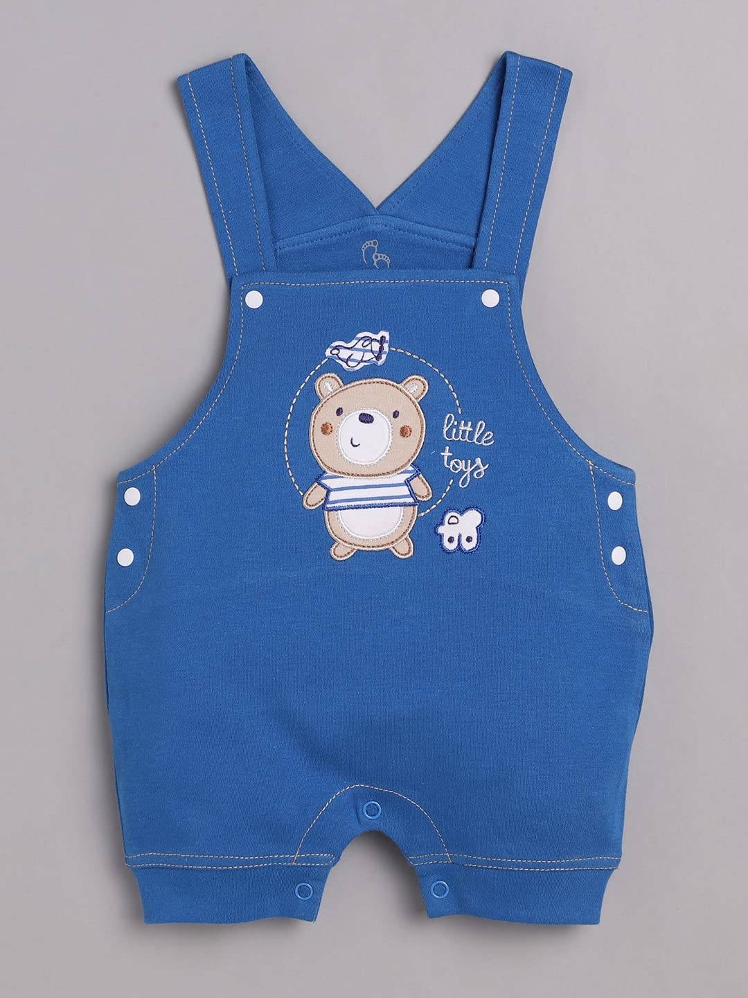 100% Pure Cotton Dungaree for Baby Boys-ROYAL