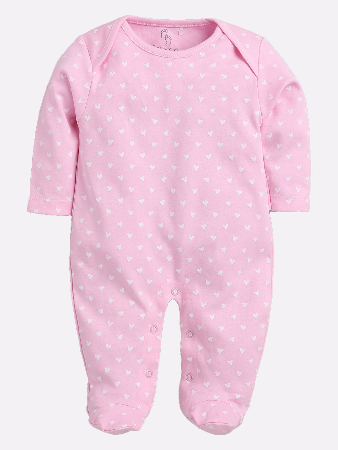 BabyGo 100% Cotton Rompers/Sleepsuits/Jumpsuit/Night Suits for Baby Girls, New-Born, infants, Pack of 2 Combo