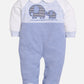 Designer Printed Full Sleeves Romper For Baby Boys ROYAL BLUE