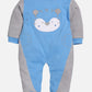 BABY GO 100% Pure Cotton Full Sleeves Rompers/Bodysuit/Sleepsuit for Baby Boys-BLUE