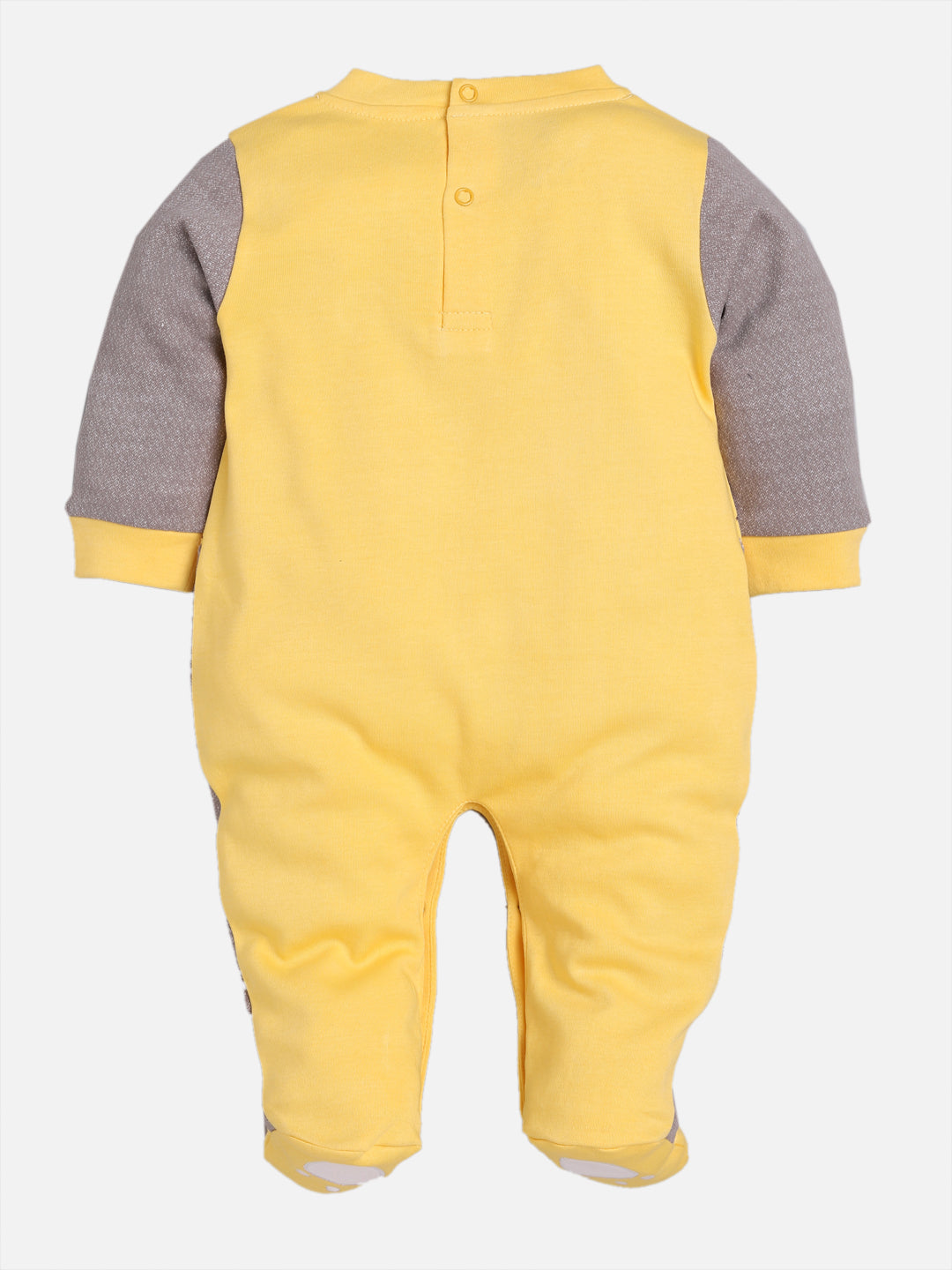 Full Sleeves Rompers/Bodysuit/Sleepsuit for Baby Boys-YELLOW