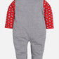 100% Pure Cotton Full Sleeves Rompers/Bodysuit/Sleepsuit for Baby Boys-RED