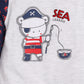 Full Sleeves Pirate Rompers/Bodysuit/Sleepsuit for Baby Boys-NAVY