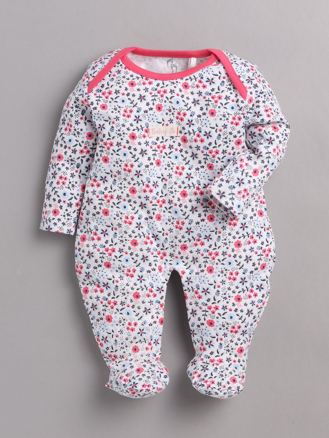 Comfortable Cotton Rompers/Sleepsuits for Baby Boys and Girls - Pack of 2 Combo FUSHIA