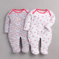 Comfortable Cotton Rompers/Sleepsuits for Baby Boys and Girls - Pack of 2 Combo FUSHIA