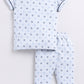 Printed Half Sleeves Baby Boy Night Suit-BLUE