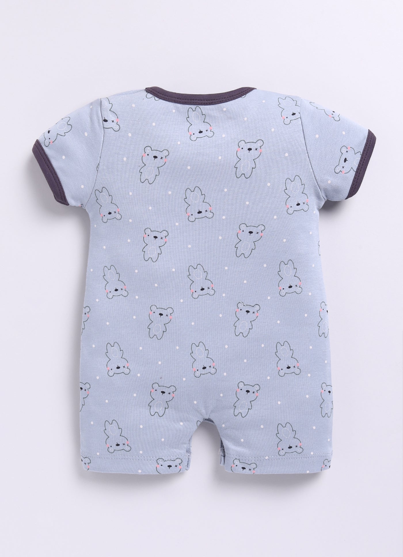 Half Sleeve Romper for Boys - Slate Grey