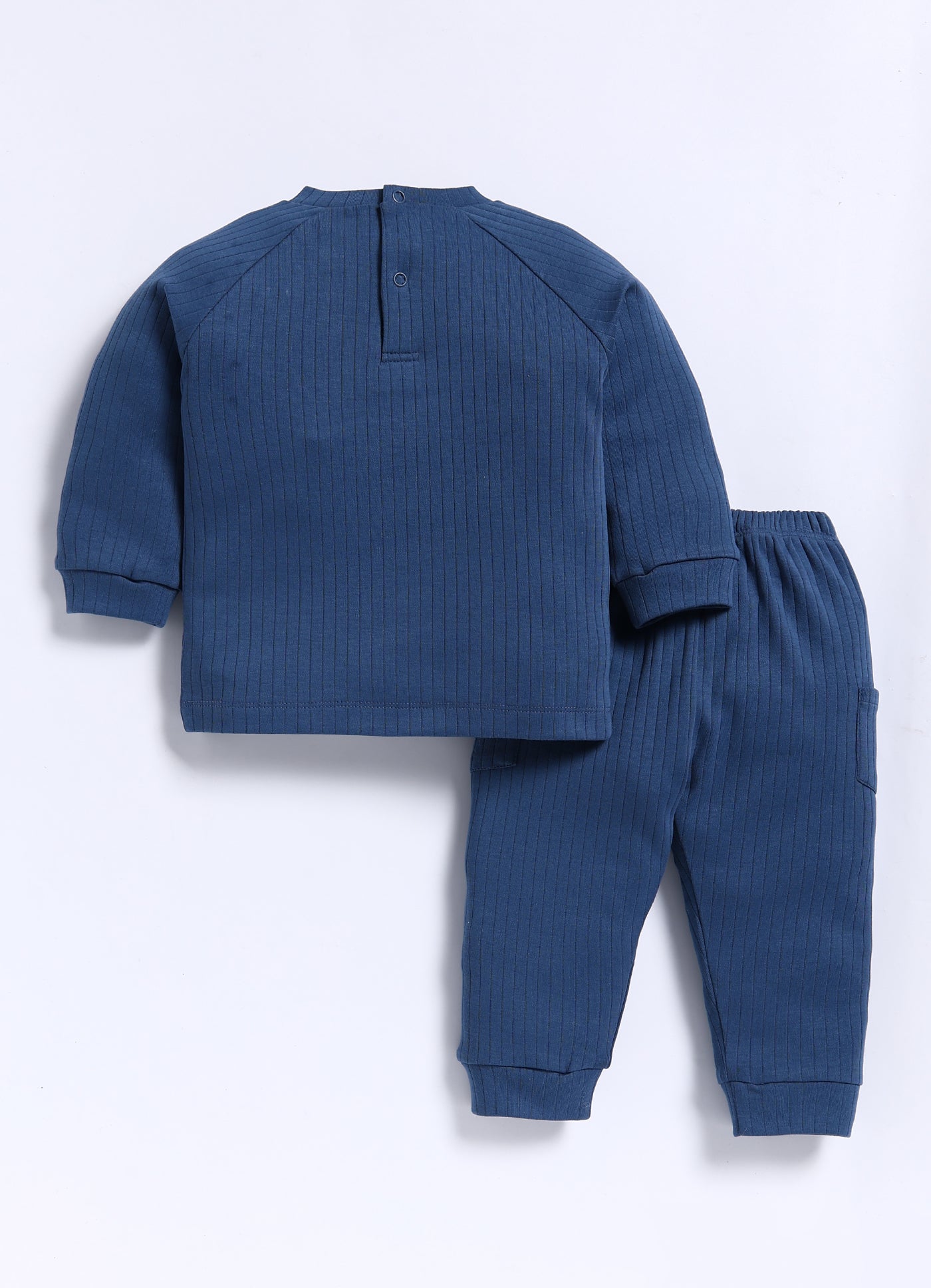 Full-Sleeve Top & Bottom Set for Boys – Navy Blue Good Things