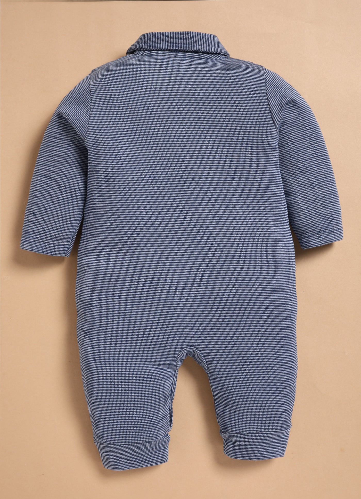Full Sleeve Romper for Boys – Navy Blue Classic Polo