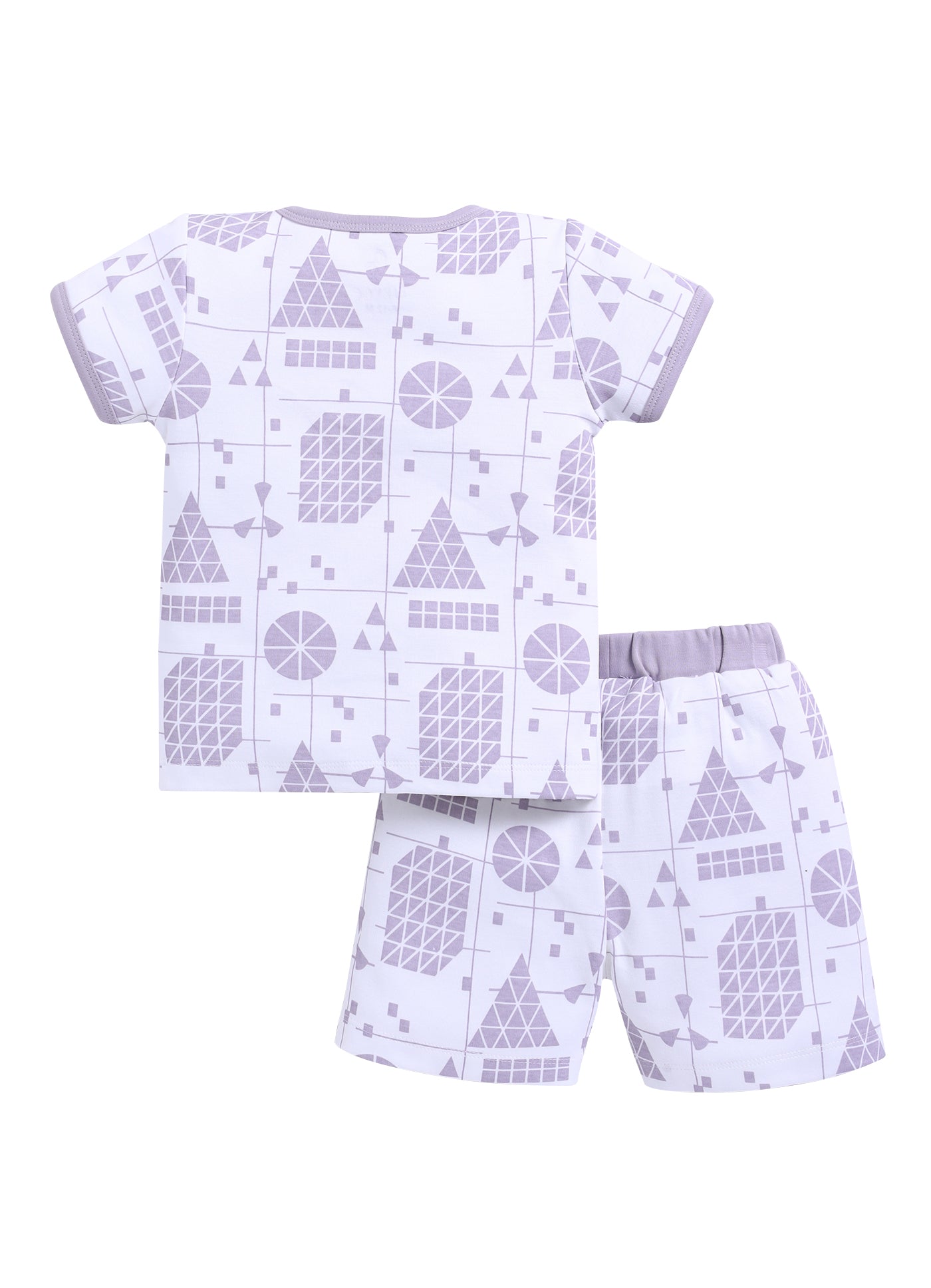 Half Sleeve Top & Bottom for Boys - Off-White