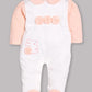 BABY GO 100% Pure Cotton Full Sleeves Rompers/Bodysuit/Sleepsuit for Baby Girls- PEACH