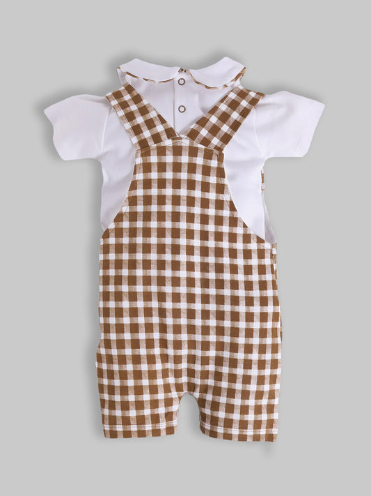 Dungarees for Baby Boys 100% pure cotton-BEIGE