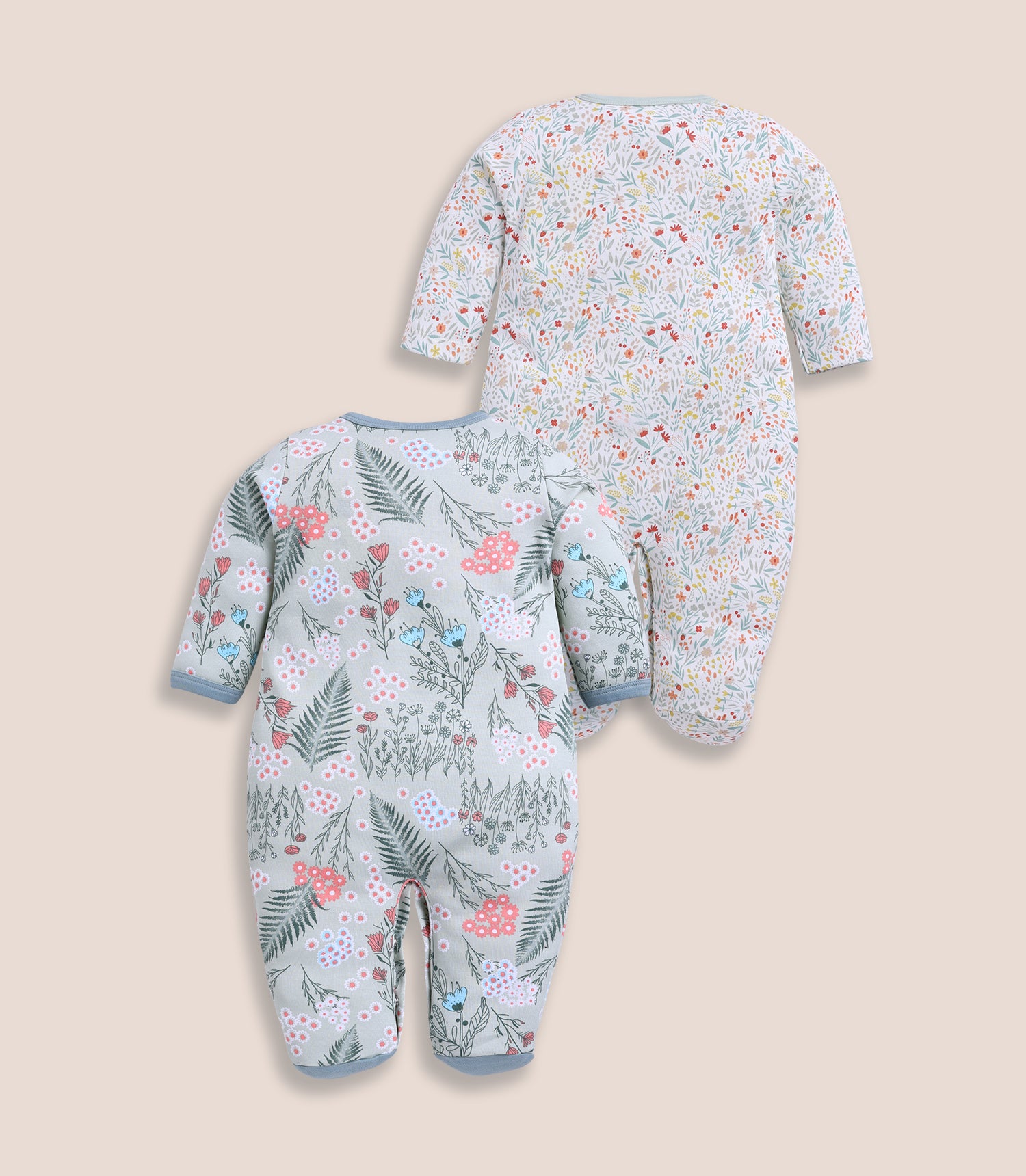 Full Sleeve Romper for Girls - Mint & Sage