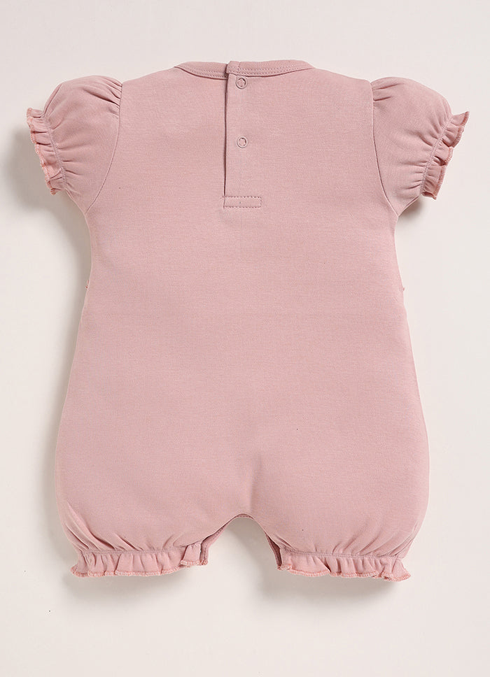 Half-Sleeve Romper for Girls – Dusty Rose Nice Day