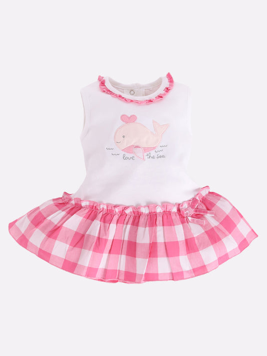 Baby girl Knee Length Dress-PINK