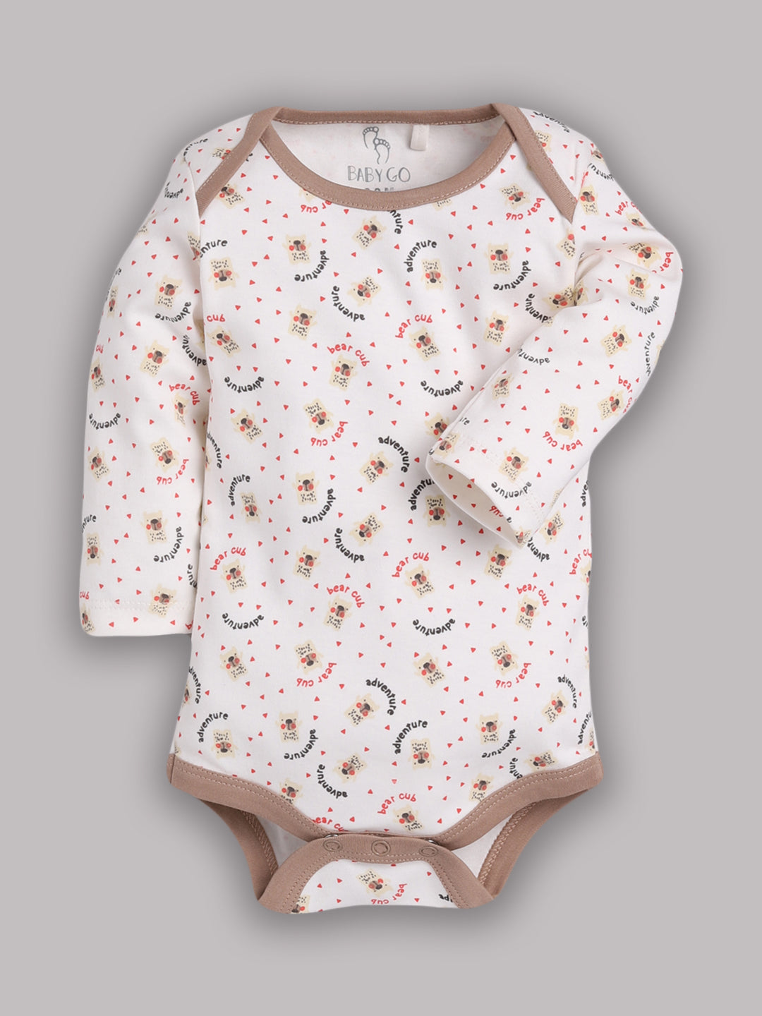 Baby Boy/Girl Full sleeve Romper for Sleep Suit/Comfort fit Set of 2 - BEIGE