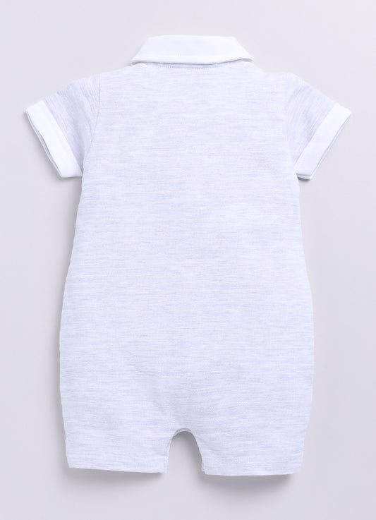 Baby Boy Summer Bear Balloon Romper - Melange