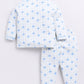 Cute Star Fish Printed Baby Boy Full Sleeve Night Suit-BLUE