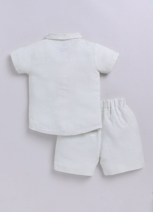 Baby Boy Solid Color T Shirt & Short-PISTA GREEN