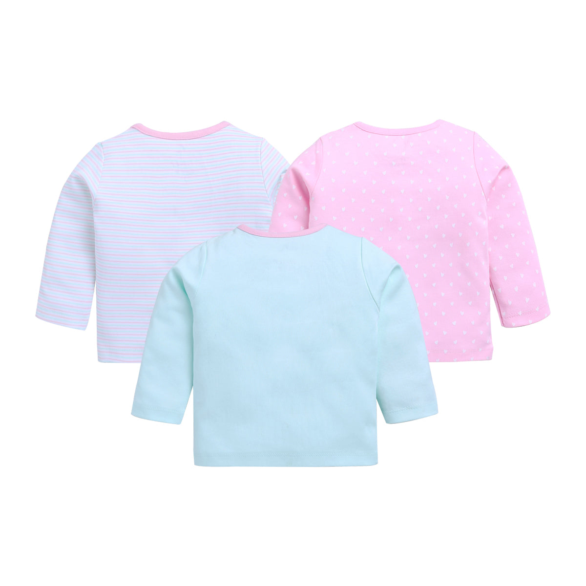 Baby Boys & Baby Girls Printed Pure Cotton T Shirt  (Multicolor, Pack of 3)