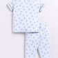 Bear Printed Baby Girl Half Sleeves Night Suit-PINK