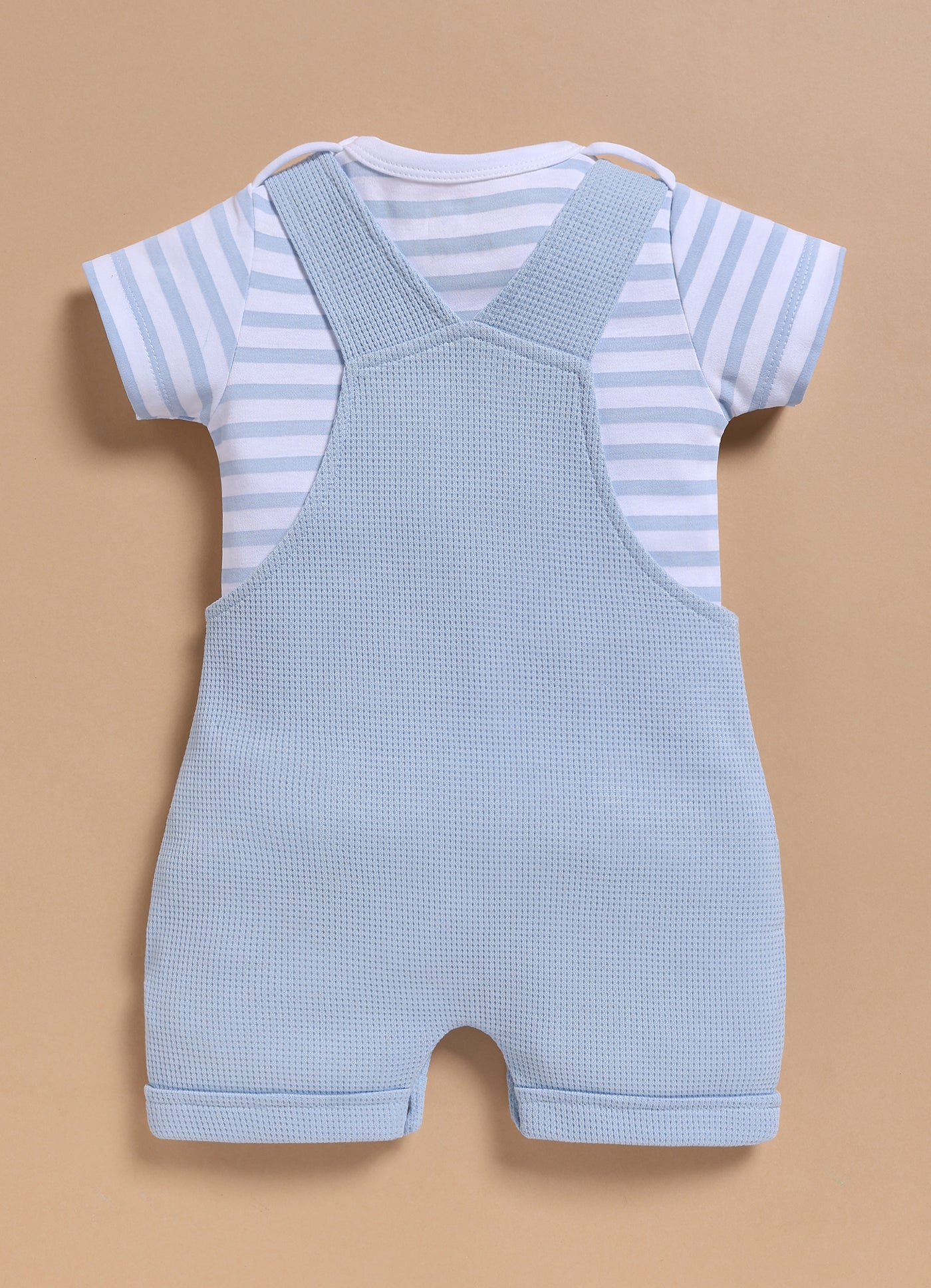 Half Sleeve Dungaree for Boys – Sky Blue Cute Tiger
