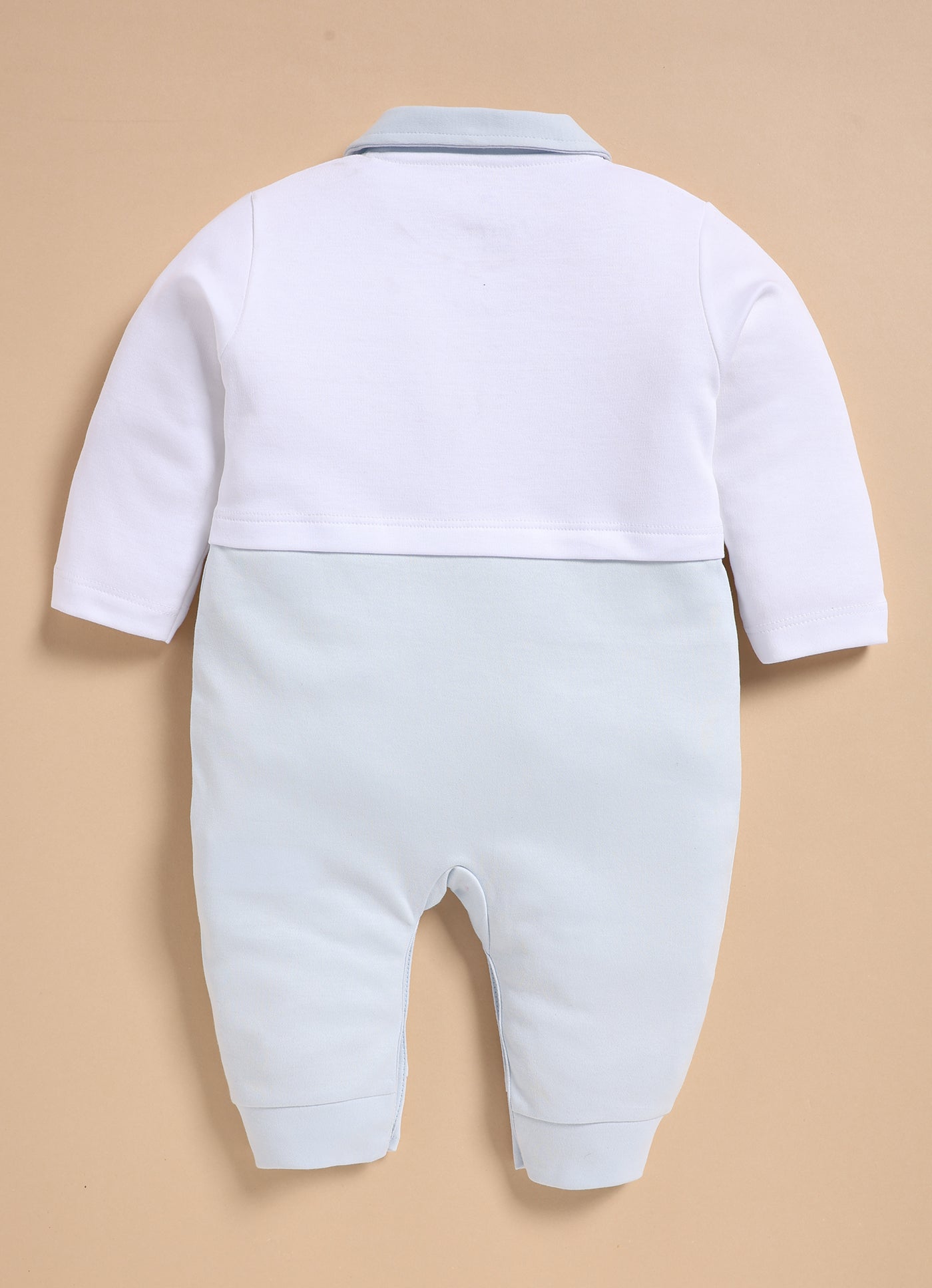 Full Sleeve Romper for Boys – Sky Blue Gentle Classic