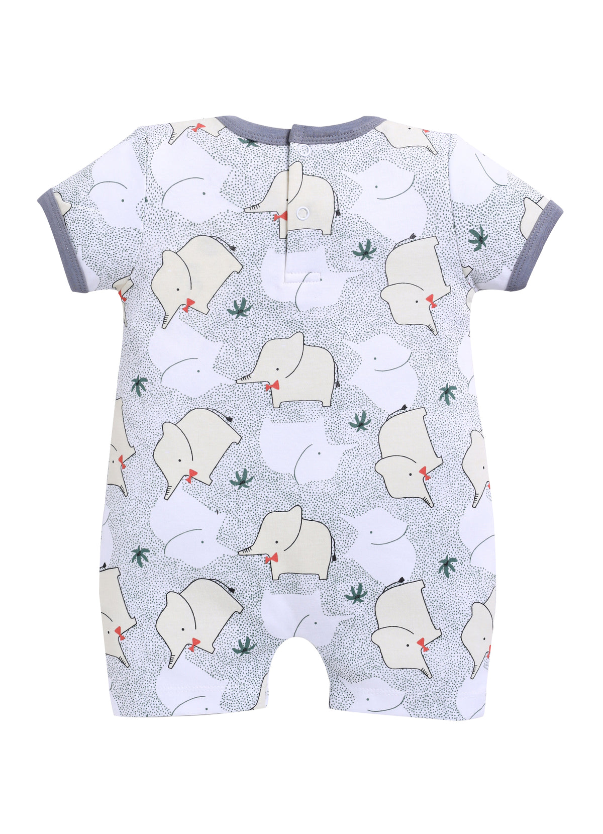 Half Sleeve Romper for Boys - Light Green