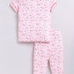 Cherry Prined & Comfy Half Sleeve Girl Night Suit-PINK