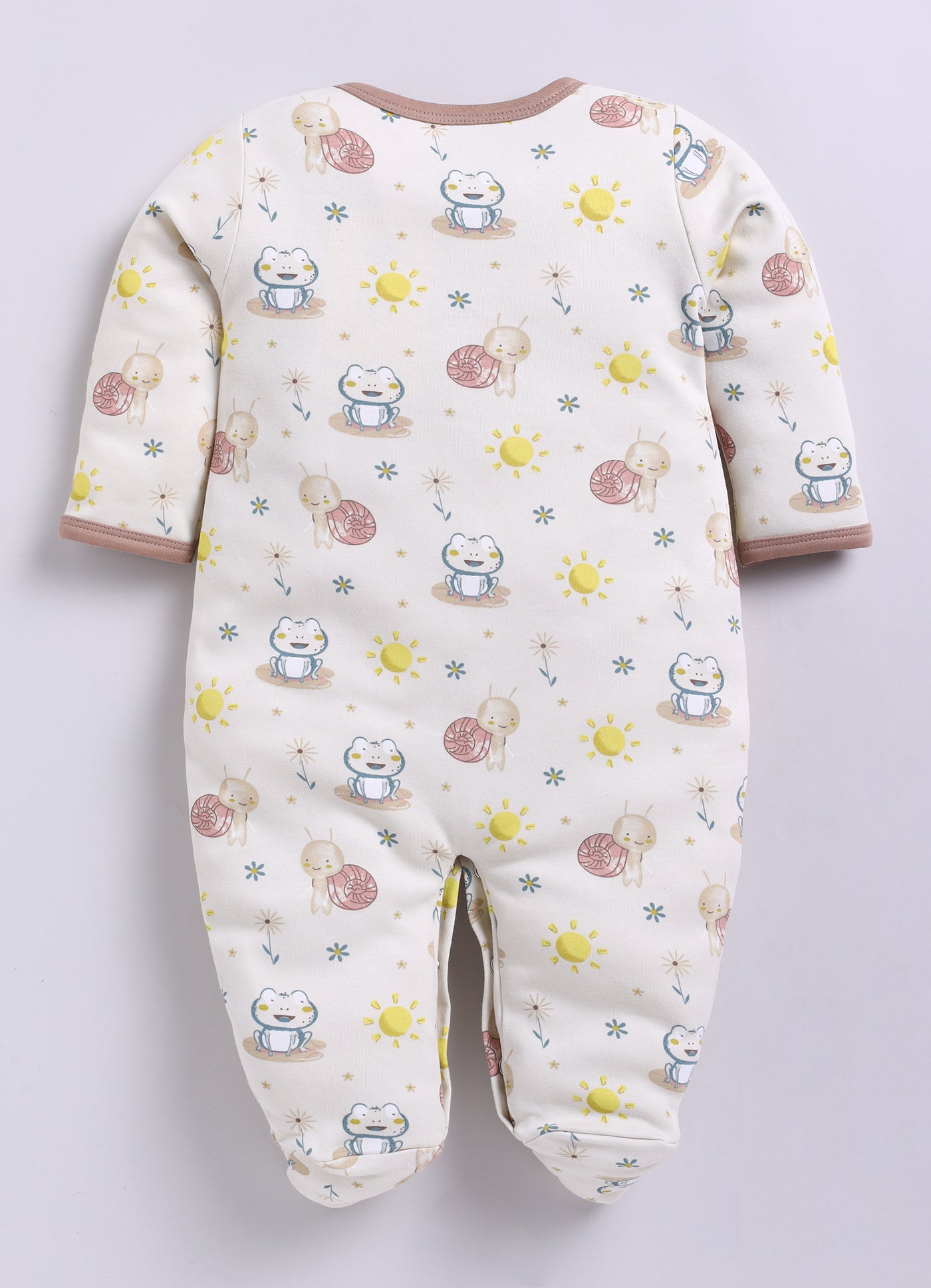 Full Sleeve Romper for Boys - Beige