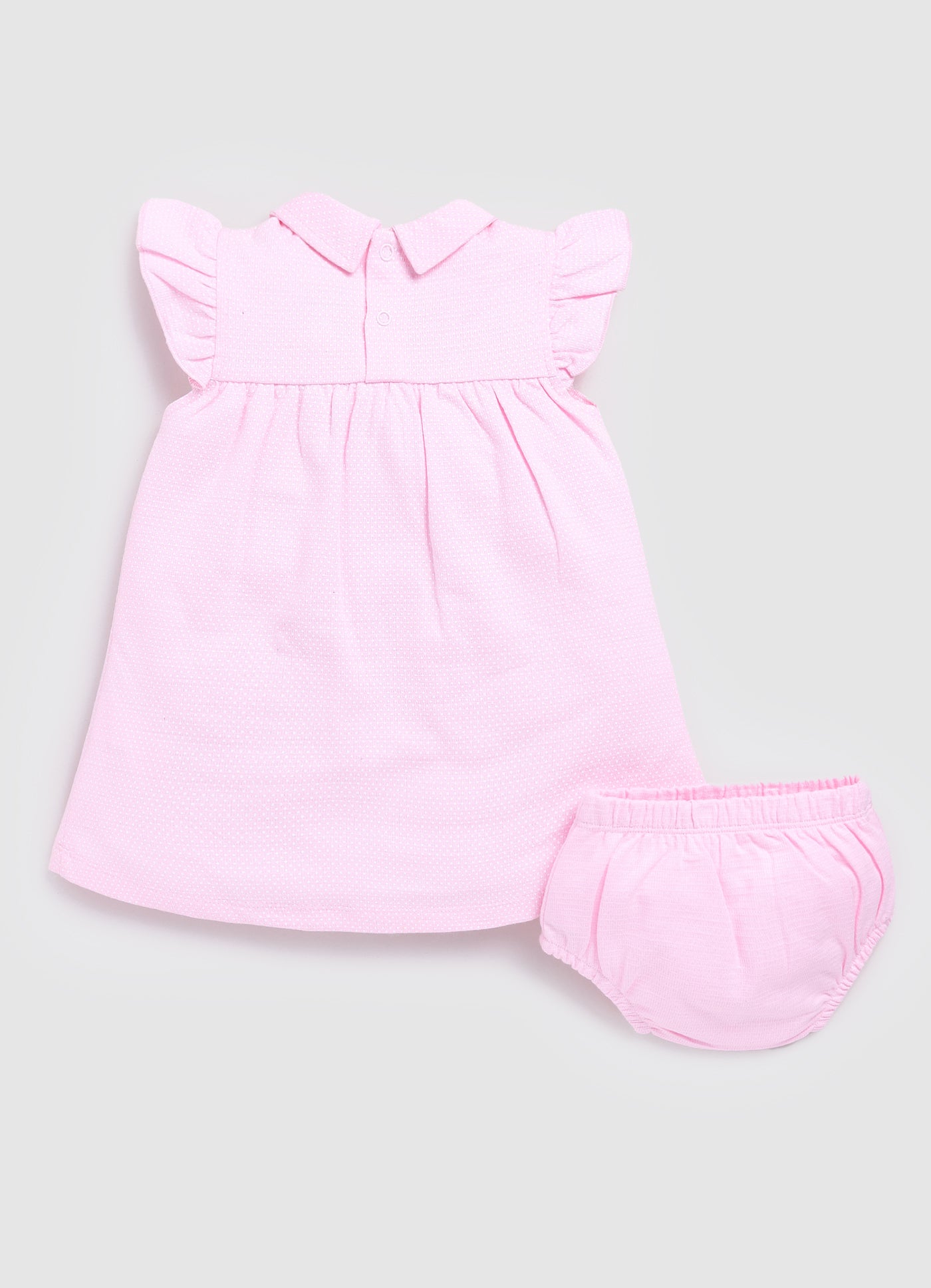 Half Sleeve Coller Neck Baby Girl Frock/Dress-Pink