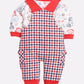 Full Sleeve Casual Cotton Dungaree Dress for Baby Boys RED
