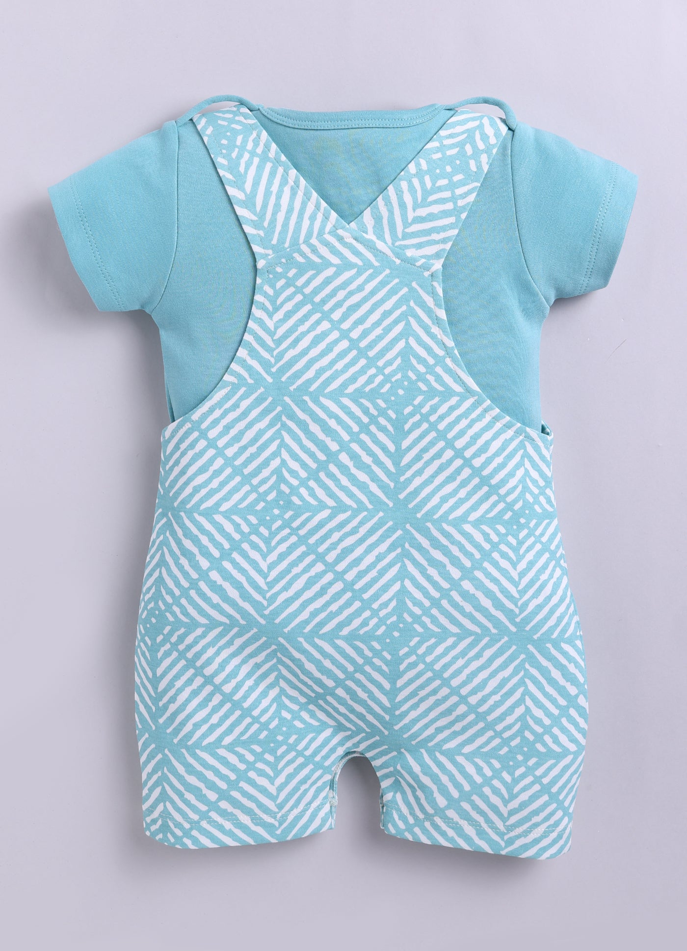 Half Sleeve Dungaree for Boys - Sea Green