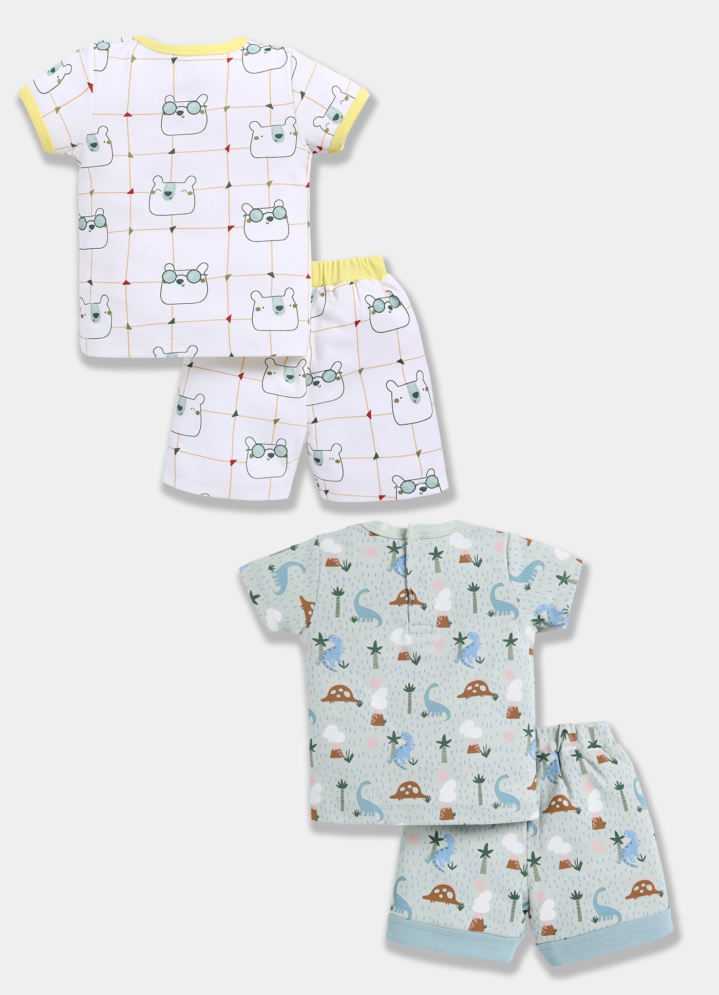 Half Sleeve Top & Bottom for Boys - Pista Green & Green