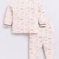 Cute Baby Girl Stars Printed Night Suit-BEIGE