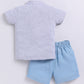 Cute Hug Me Baby Boy T Shirt & Short-GREY