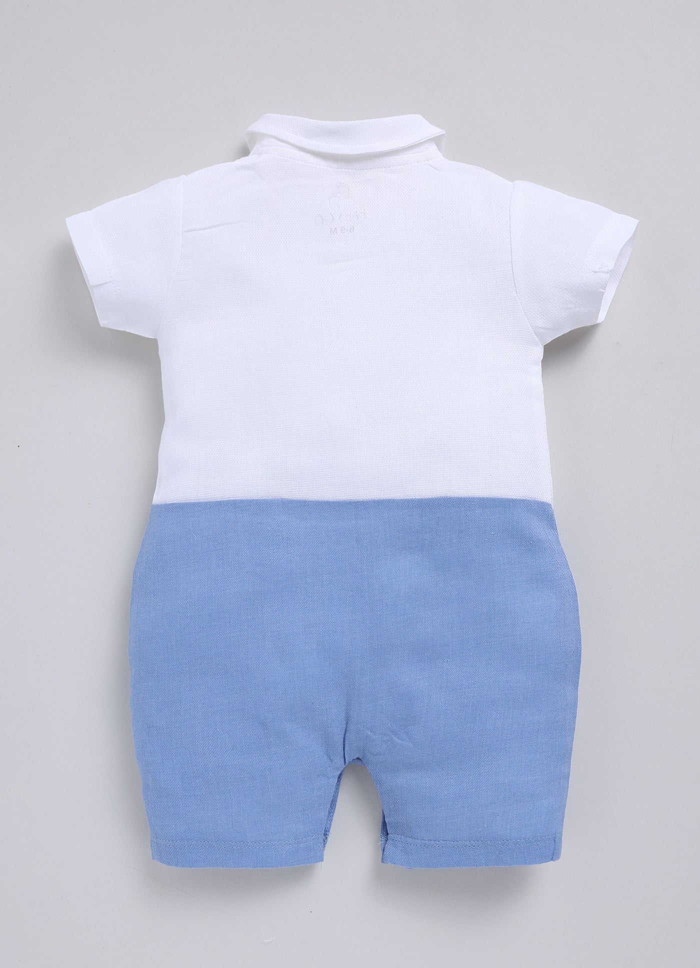 Cute Fromal Baby Boy Half Sleeves Romper-BLUE
