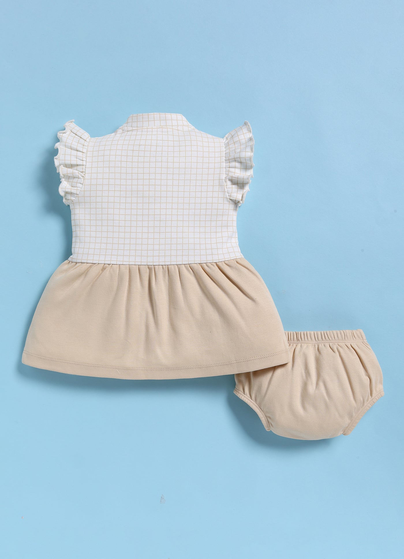 Frock – Dark Beige Grid Suspender