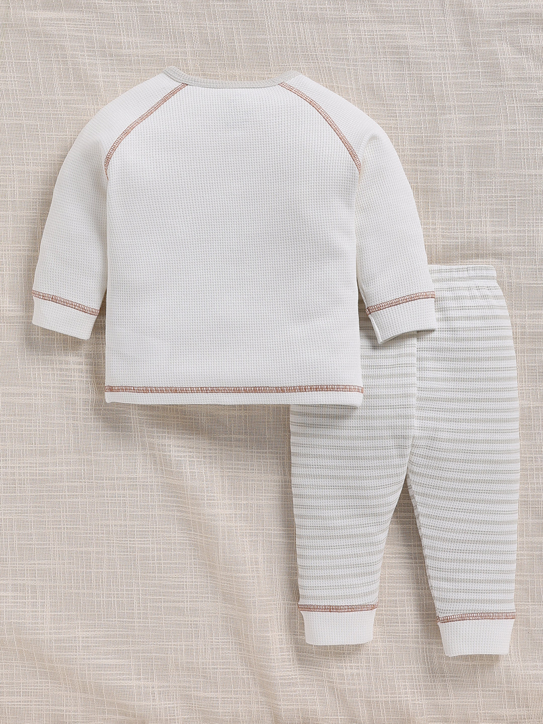 Top & Bottom for Boys - Off-White Woodland Fox